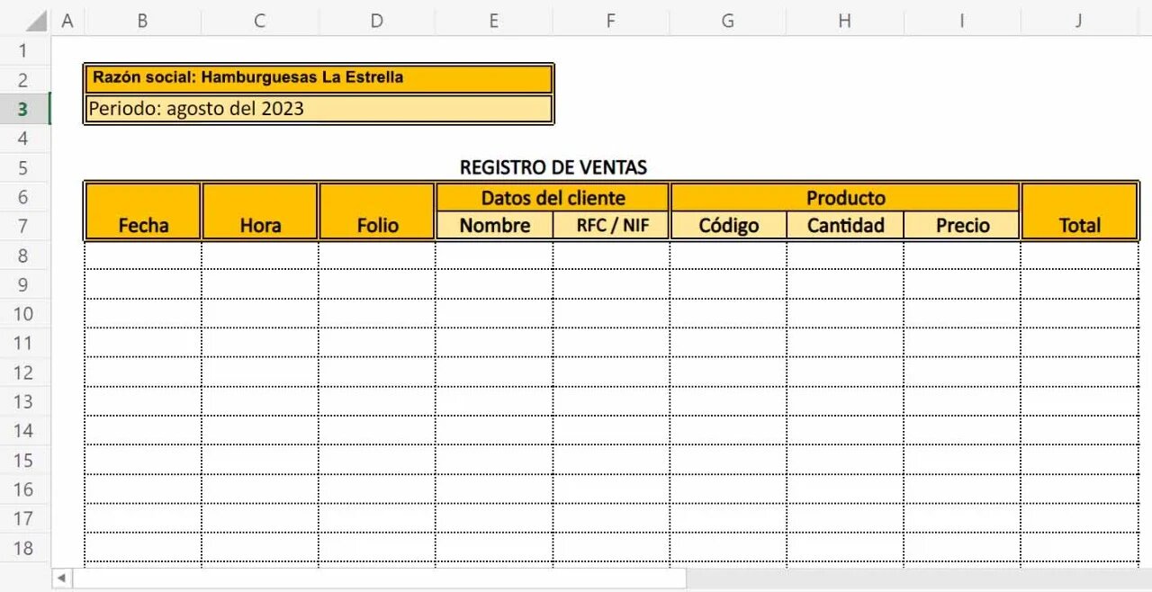 Pasos para registrar información correctamente en el Registro 3